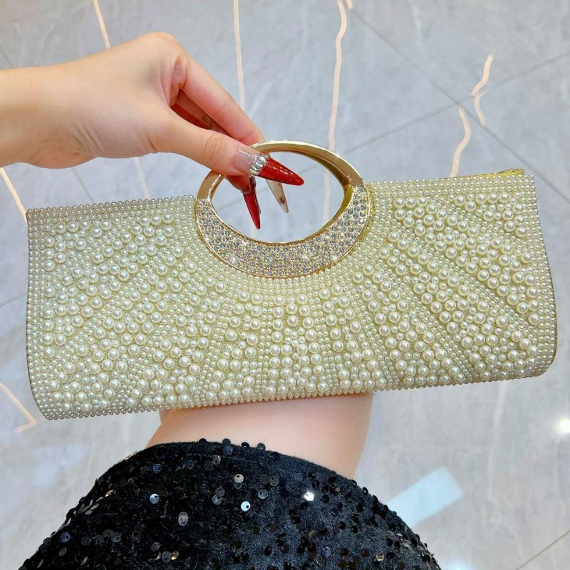 Quality Handbag, Clutch Bag, High-end Style Evening Bag, Pearl Crossbody Bag, Hand-held Bag