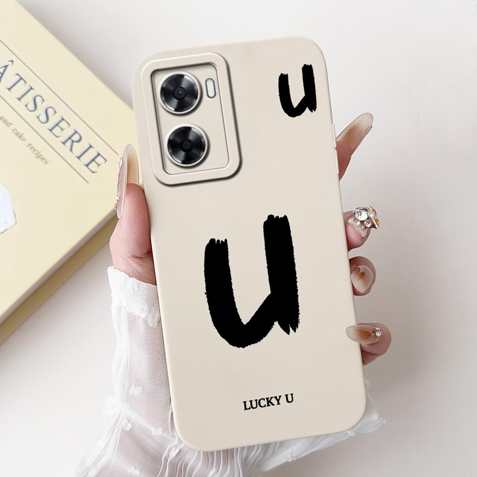 For Oppo A57 4G Case Oppo A57s CPH2385 Cute Lucky Letters Cover Soft Silicone Phone Case For Oppo A77s OppoA77 4G OppoA57 S Bags