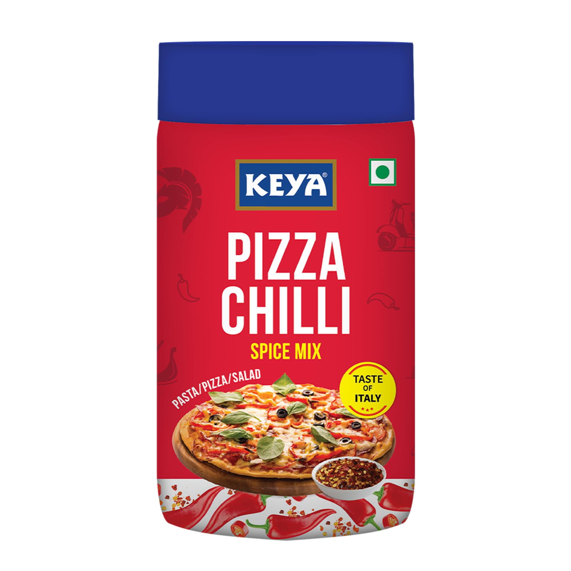 

Keya Pizza Chilli Flakes | Seasonings |Multipurpose Seasoning| Zero added Colours, Fillers, Additives & Preservatives | 100% Natural | Perfect fo