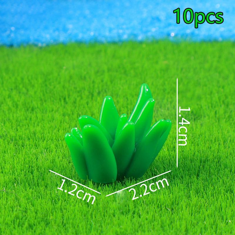 

10Pcs Mini Resin Simulated Grass Pile Moss Micro Landscape Decoration Crafts Micro Landscape Garden Decoration Accessories A13