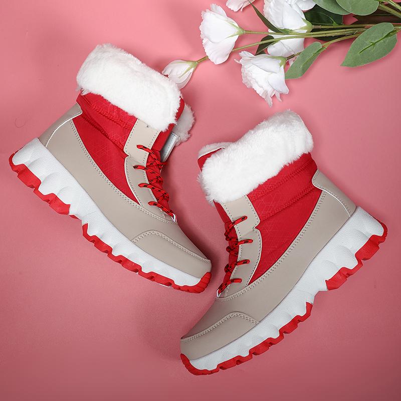 Women's Winter  Casual Snow Boots Warm Plush Outdoor Hiking Boots