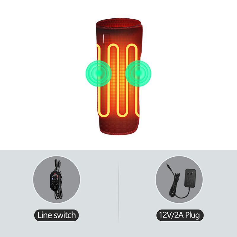 USB Heated Leg Warmer Full Wrap Multi Mode Vibration Kneading for Sports Muscle Strain Relief Unisex Cold Protection
