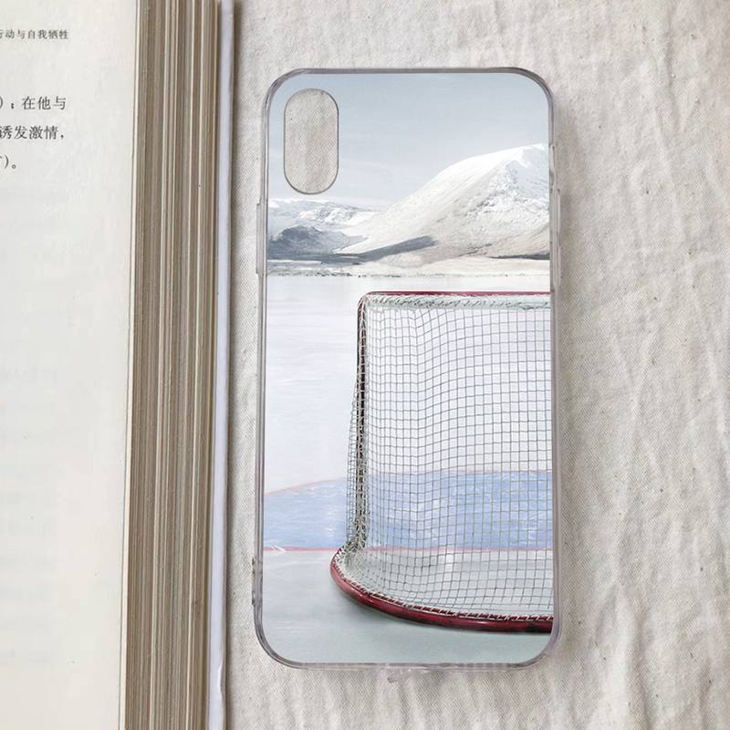 Ice Hockey Rink Phone Case For iPhone 11 12 13 14 Mini Pro Max XR X XS TPU Clear Case For 8 7 6 Plus SE 2020