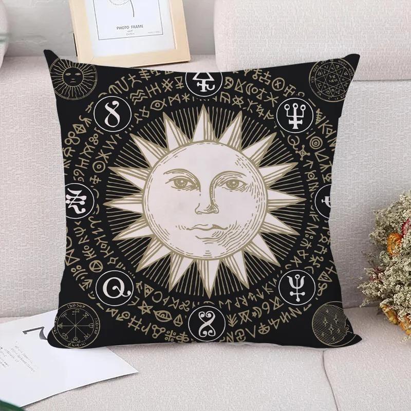 Sun and Moon Decorative Pillowcase Living Room Office Home Pillowcase Car Ornaments