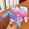Heart Rabbit Oil Keychain Fashion Personality Cartoon Rabbit Keyring Girls Exquisite Bag Pendant