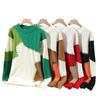 Men's 2024 Winter Color-Block Knitted Sweater - Casual, Warm, and Loose Fit
