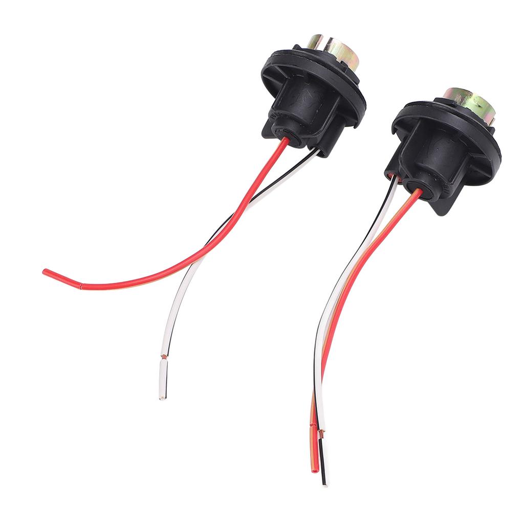 2Pcs Rear Brake Light Socket Holder Waterproofing Turn Signal Light Plug Connector LED Bulb Socket with Wiring Harness