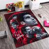 Tappeto A Tappeto Area Stampa Collage Stella del Calcio Kaka AC Milan Antiscivolo Rettangolare Tappetino per Pavimento Ventilatore di Calcio Camera da Letto da Gioco Decorazione per la Casa