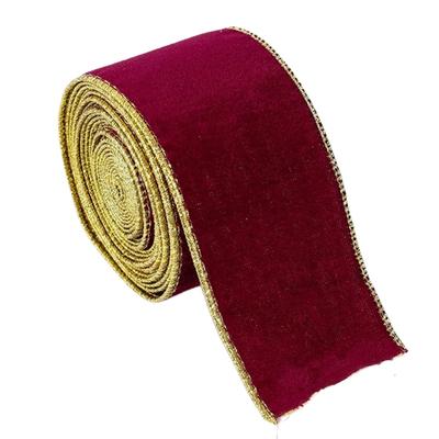 New 2m Christmas Ribbon DIY Lmitation Linen Fabric Swirl Ribbon Xmas Gift Christmas Tree Ribbon Burlap Ribbon