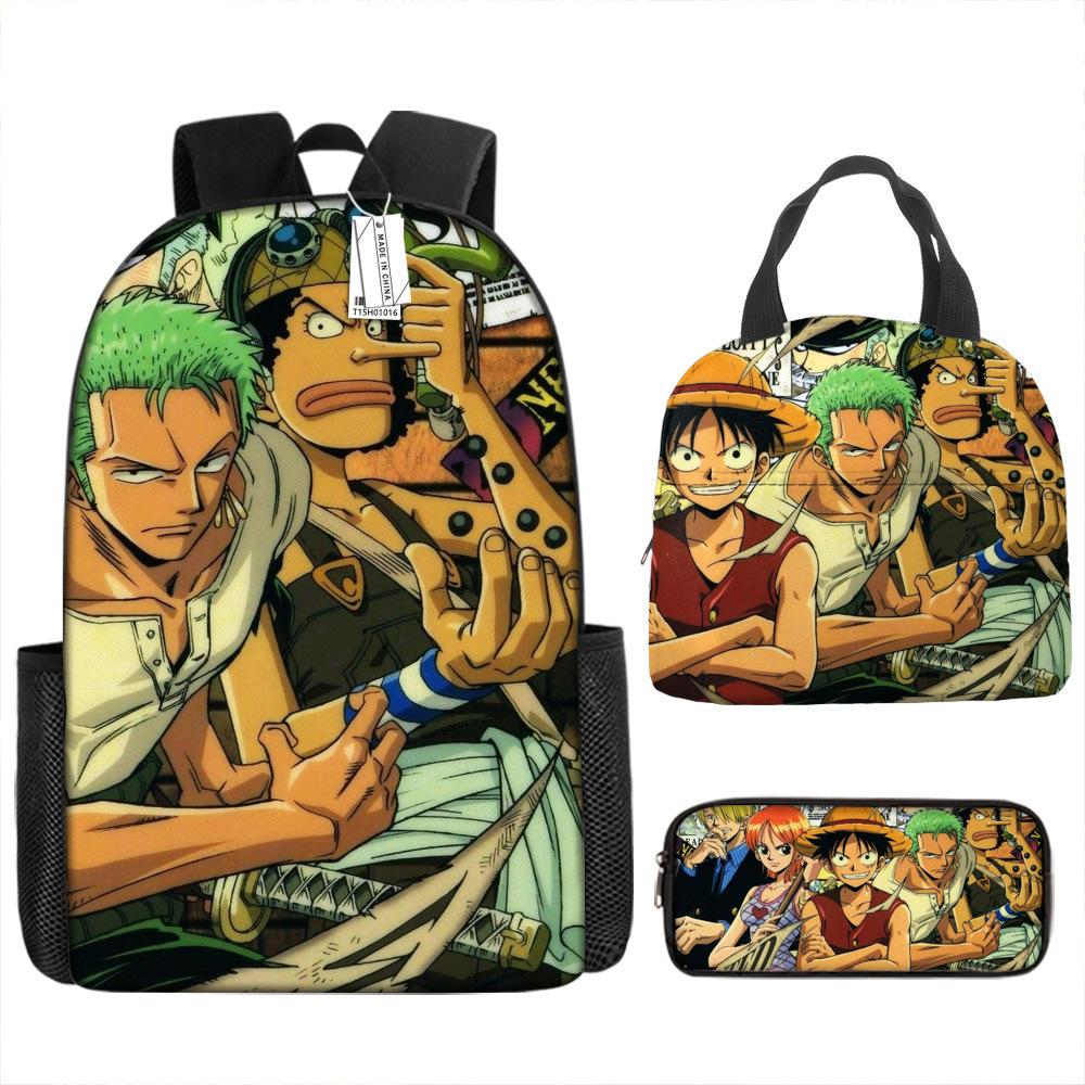 

ONE PIECE one piece шкільний рюкзак Рюкзак Луффі Учні початкової та середньої школи Рюкзак великої місткості Дитяча сумка для обіду 15 backpack