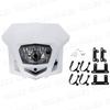 Headlight Cowl Motocross Street Headlamp Front Mask Motorcycle Dirt Bike Light Cowl Off-Road (White)