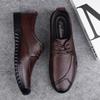 Italienische Marke Herren Echtleder Schuhe Massage Sohlen Pendeln Täglich Fahrschuhe Rutschfest Herren Business Casual Schuhe
