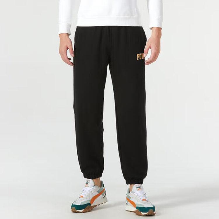 Puma Outdoor Solid Color Cuffed Simple Breathable Casual Pants Men Bottoms Black 673880-56