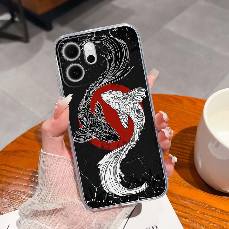 For Oppo Reno 14F 5G Phone Case Leisure Style Patterns Soft Silicone TPU Transparent Lightweight Cover For Oppo Reno14 F Capa