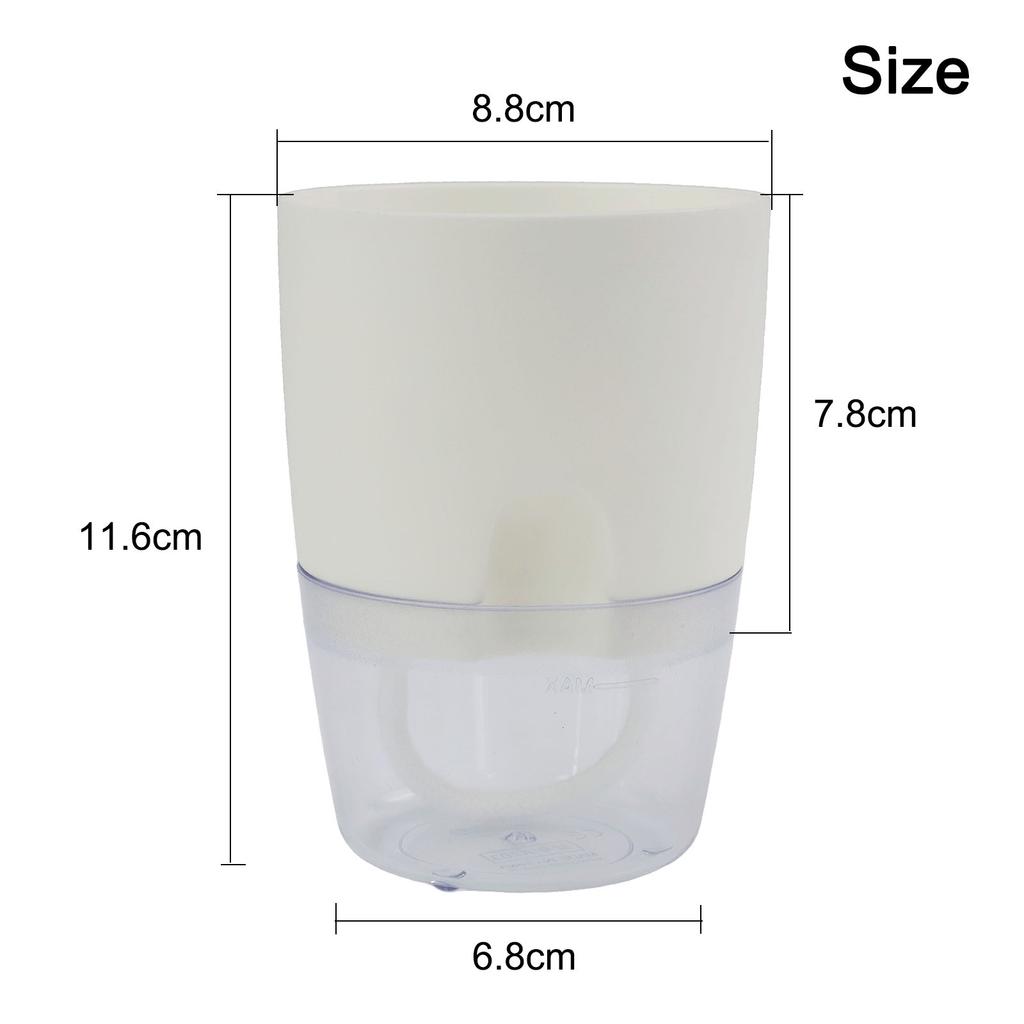 Blumentopf, 8,8 cm x 6,8 cm x 11,6 cm, Pflanztopf, Kunststoffharz