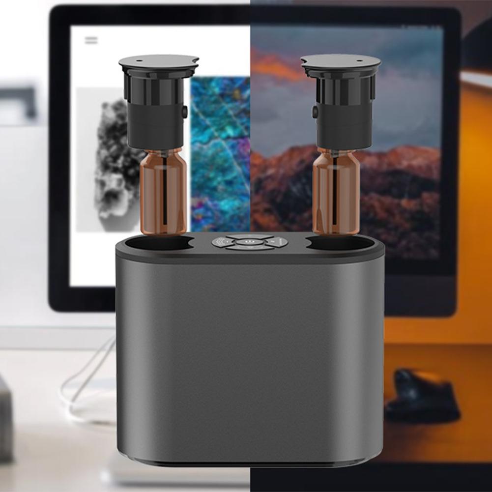 Waterless Aroma Diffuser Aromatherapy USB Scent Nebulizer Essential Oil Diffuser Air Humidifier For Home Hotel Silver