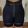 European Style High-Hip Lace Trim Body Sculpting Tummy Control Mid-Waist Shaping Pants for Women