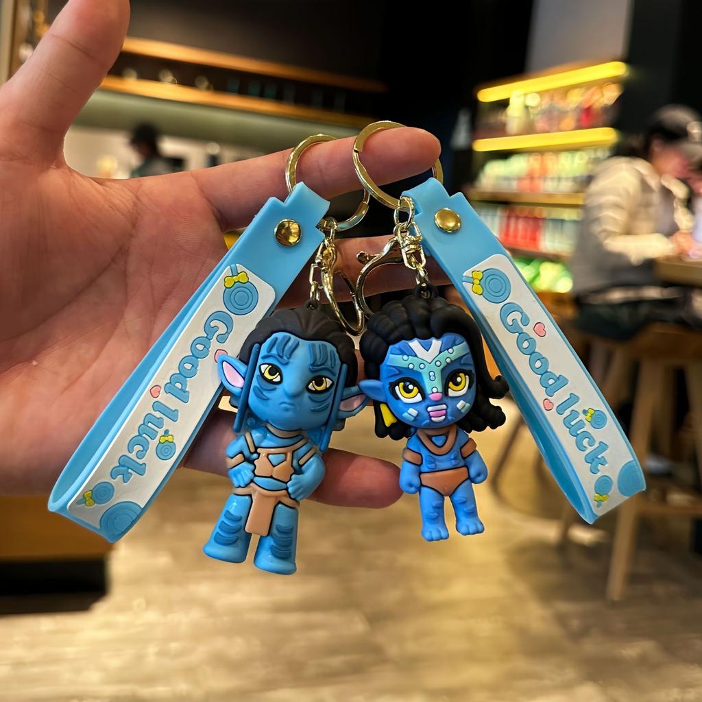Kreativer Cartoon-Avatar-Schlüsselanhänger 3D-Puppe Tasche Paar-Anhänger Auto-Schlüsselanhänger