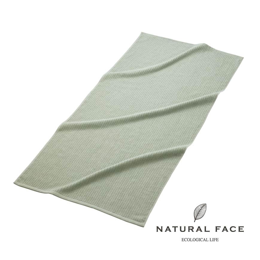 Japanese-made Bath Towels, Set of 2, 100% Cotton, Thin, Quick-drying, Natural Face Towel (Desert Sage)