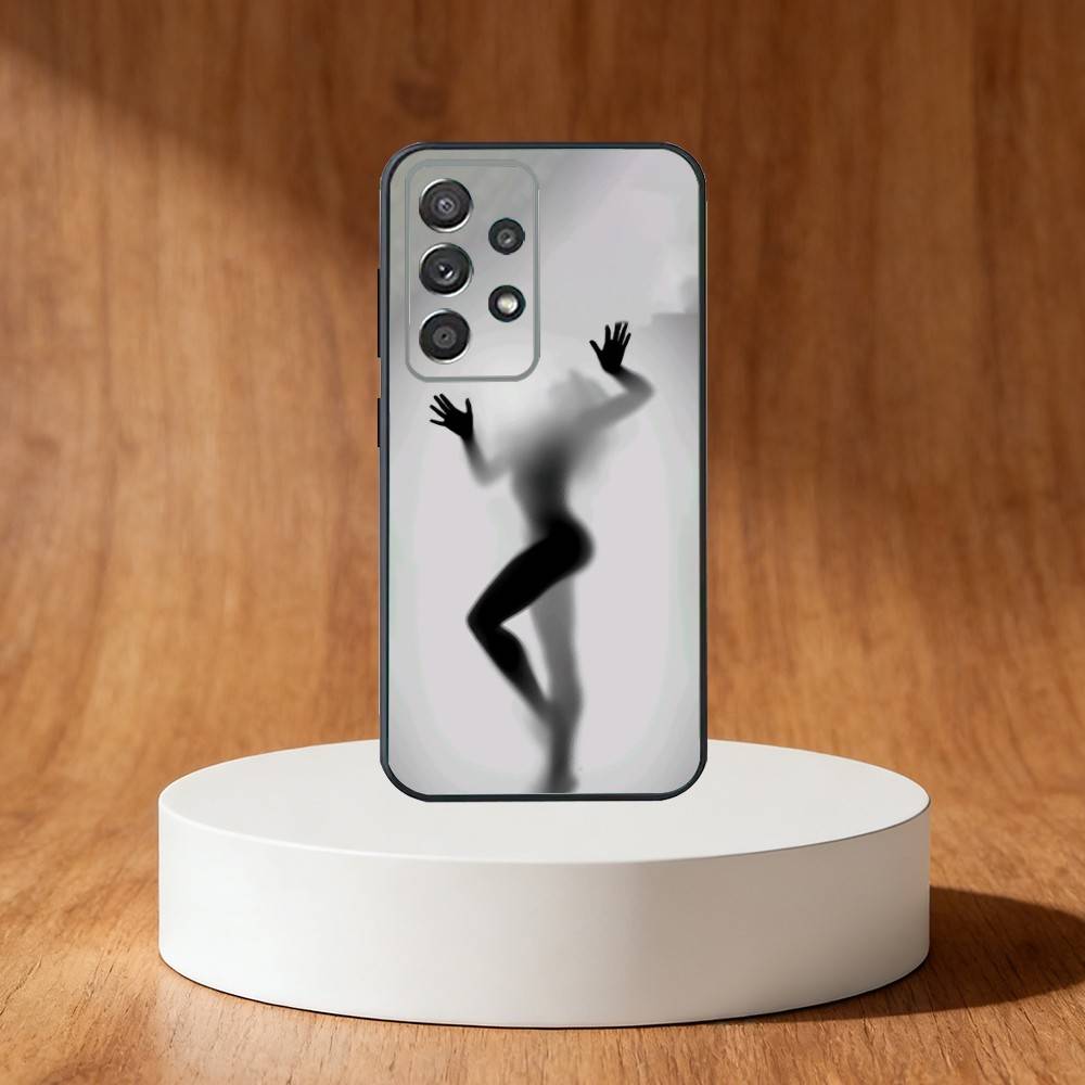 Sexy Body curve Art Phone Case For Samsung S25,S24,S21,S22,S23,S30,Ultra,S20,Plus,Fe,Note,10,9,5G Black Cover