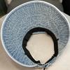 Retro simple washed denim empty top hat, large brim, sun protection, small face, versatile fisherman hat tide