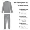Yiershuang Men's 100% Cotton Mock Neck Thermal Underwear Set
