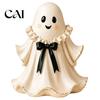 Heilende Halloween-Dekorationen Harz-Geisterfigur mit Weidenkorb, Niedliche Tischplatte Kreative Saisonale Wohnkultur Dekor, Feiertags-Schmuck-Organizer