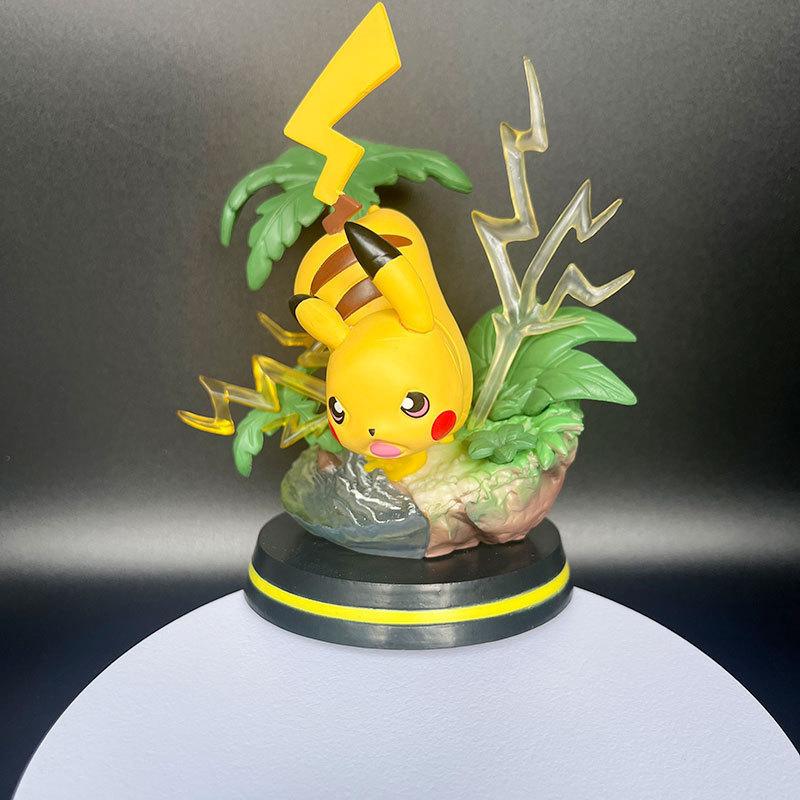 Pokemon, Scene Pikachu, Lightning Battle Gk Statue, Model Ornament, Boxed Figure.