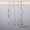 Transparent Acrylic Lingerie Hanger with S-Shaped Hook for Clothes, Fabrics, and Children's Wear.