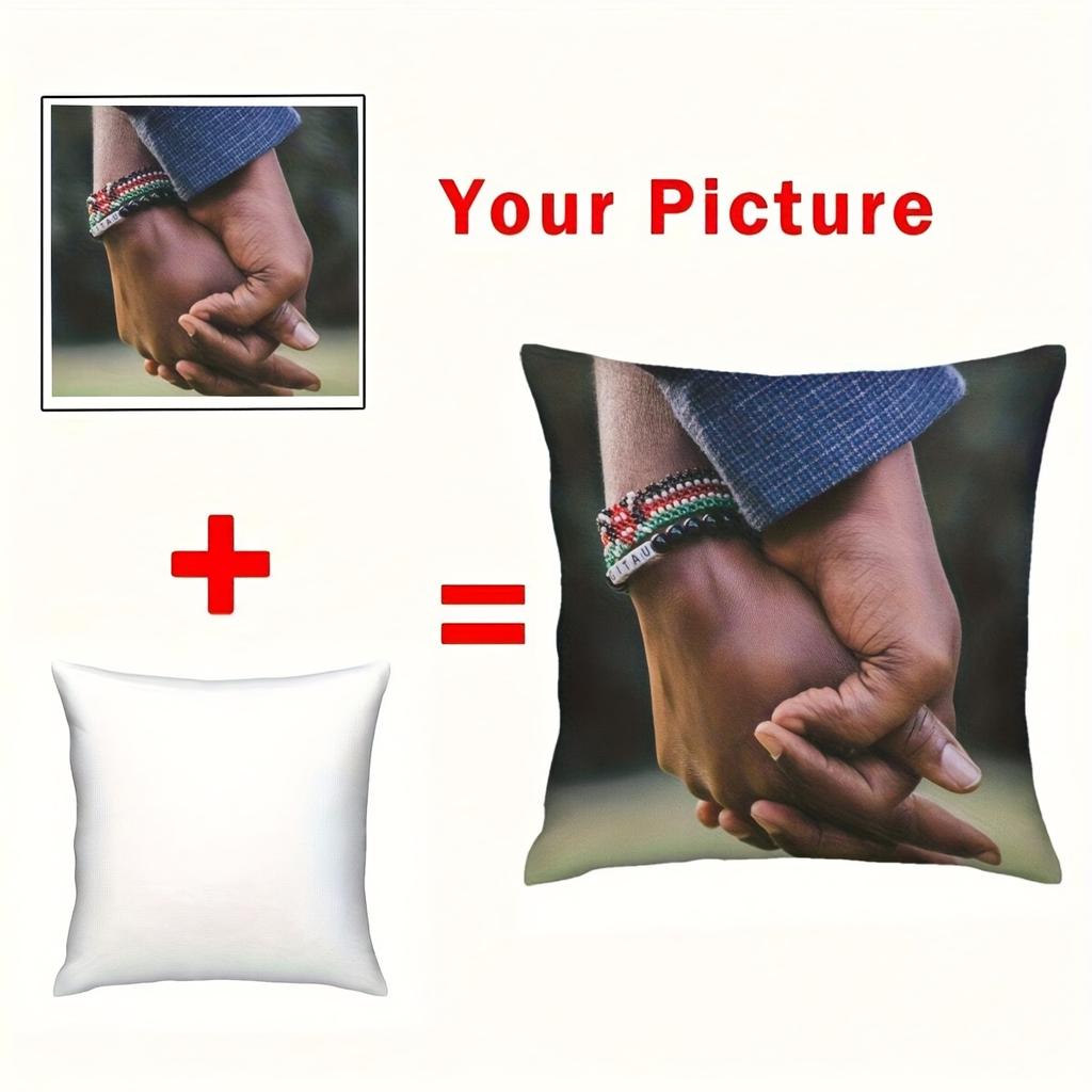 1 customized photo pillowcase suitable for family, relatives, friends, or pets. Made of 100% polyester fiber, machine washable