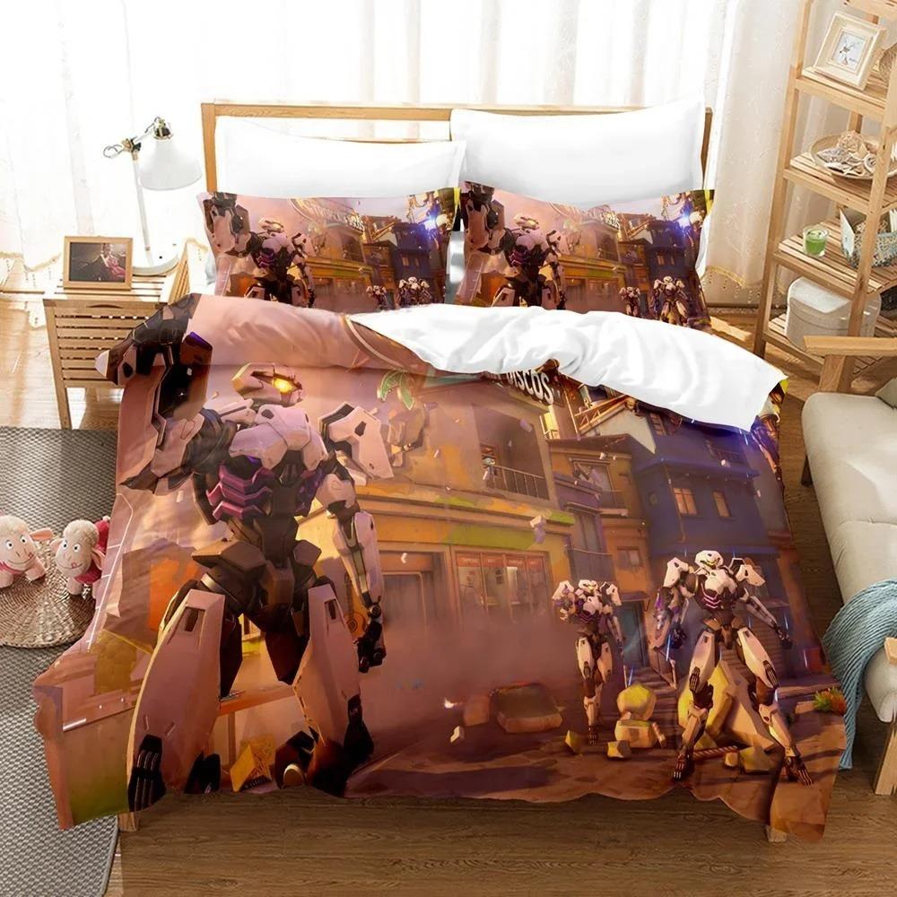 3D Printing Game Overwatch 2 Invasion Bedding Set Single Twin Full Queen King Size Bed Set Adult Kid Bedroom Duvet Cover Sets