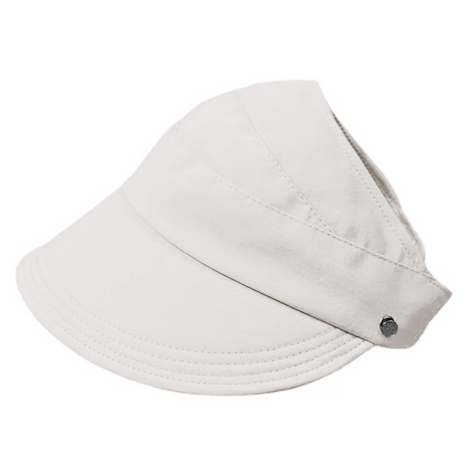 

Летняя шляпа-козырек с широкими полями, защита от УФ-излучения UPF 50+, пляжная спортивная кепка для летних и весенних видов спорта, путешествий бежевый