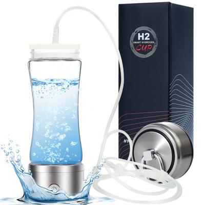 Generátor lahví na vodík 1300-2100ppb Šálek na vodu bohatou na vodík 380ml Sklo s vysokým obsahem borosilikátu Technologie SPE/PEM Chytrý zdravotní šálek