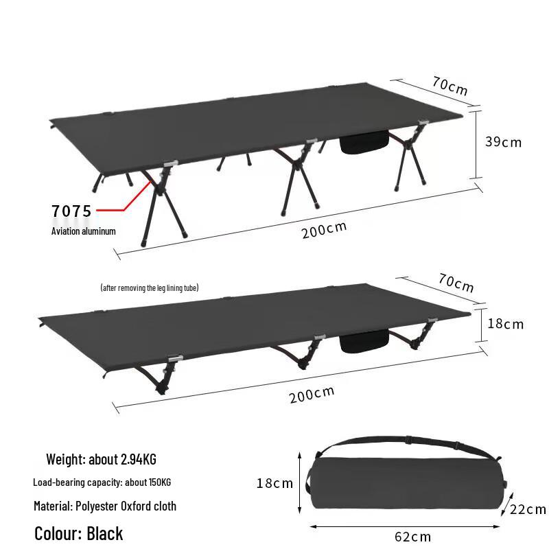 OEING Portable Ultralight Folding Camping Cot