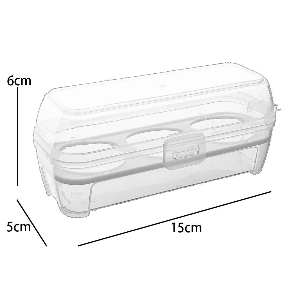 Outdoor Camping Tableware Portable Egg Storage Box Camping Picnic Barbecue Egg Box Travel Kitchen Utensils Camping Equipment 3 grids
