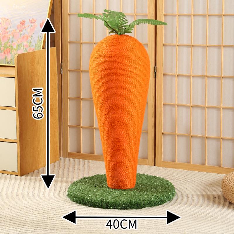 Cat Scratching Board - No Shavings Upright Sisal Carrot Climbing Frame Cat Toy Cat Pet Supplies