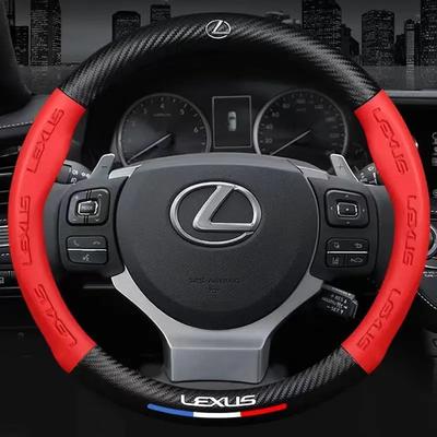 Car Carbon Fiber Steering Wheel Cover For F Sport ES200 ES300 RX300 LS500h  GS300 IS300 CT200h NX300 UX300 LX570 GX460 HS