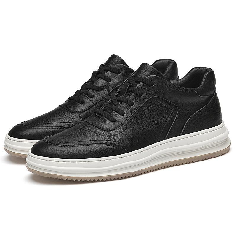 Men's shoes casual leather shoes men's breathable trend soft sole tooling shoes British style sports shoes casual board shoes men