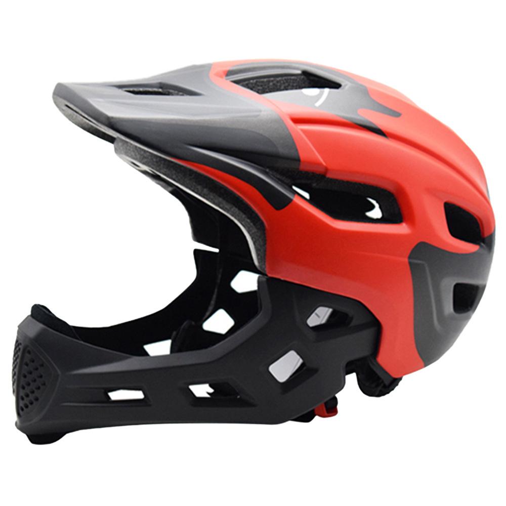 Kinderhelm abnehmbarer Kinn-Balance-Roller Vollhelm Rollschuh-Gesichtsschutz Schutzhelm einteilige Formung Kinder Baby Kopfschutz
