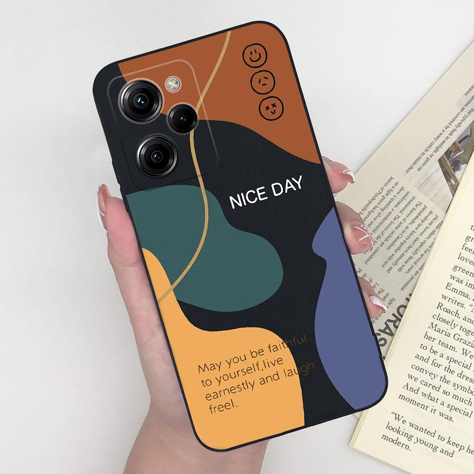 Cell Phone Case For Xiaomi Poco X5 Pro 5G Trendy Pattern Silicone Protective Matte Cover For PocoX5 X 5 X5Pro Capa Funda Bumper