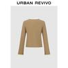 UR Women's Retro Color-block Faux Two-Piece Cardigan