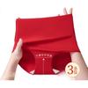 Yalu Women's Red Cotton High-Waist Tummy Control Underwear 10A Antibacterial Crotch Comfortable Breathable Briefs 3-Pack M