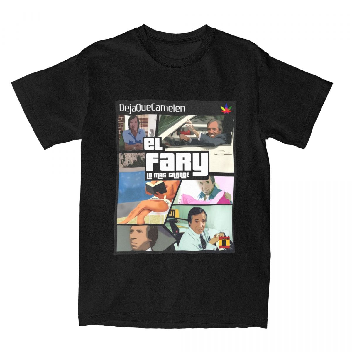 Man T Shirt El Fary T Shirts Hippie spanish Summer Tees Vintage Print Cotton Tops Gift S