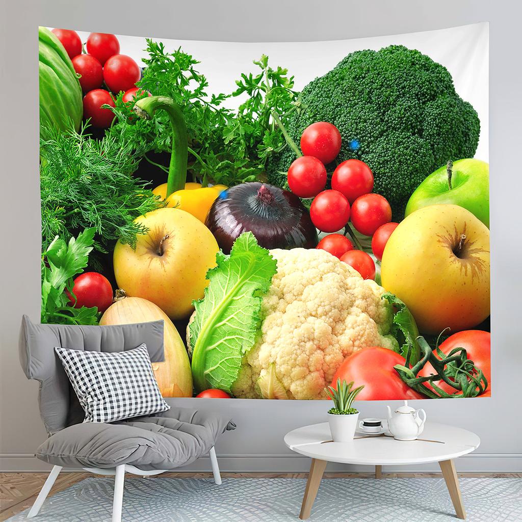 Fruit Party Tapestry Harvesting Season Tapestry Apple Strawberry Tapestry Home Living Room Bedroom Dorm Wall Hanging Blanket