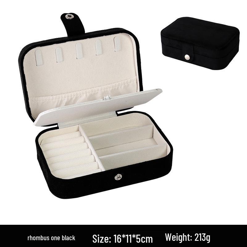 Double Layer Large Capacity Flannel Jewelry Box for Earrings, Necklaces, and Rings