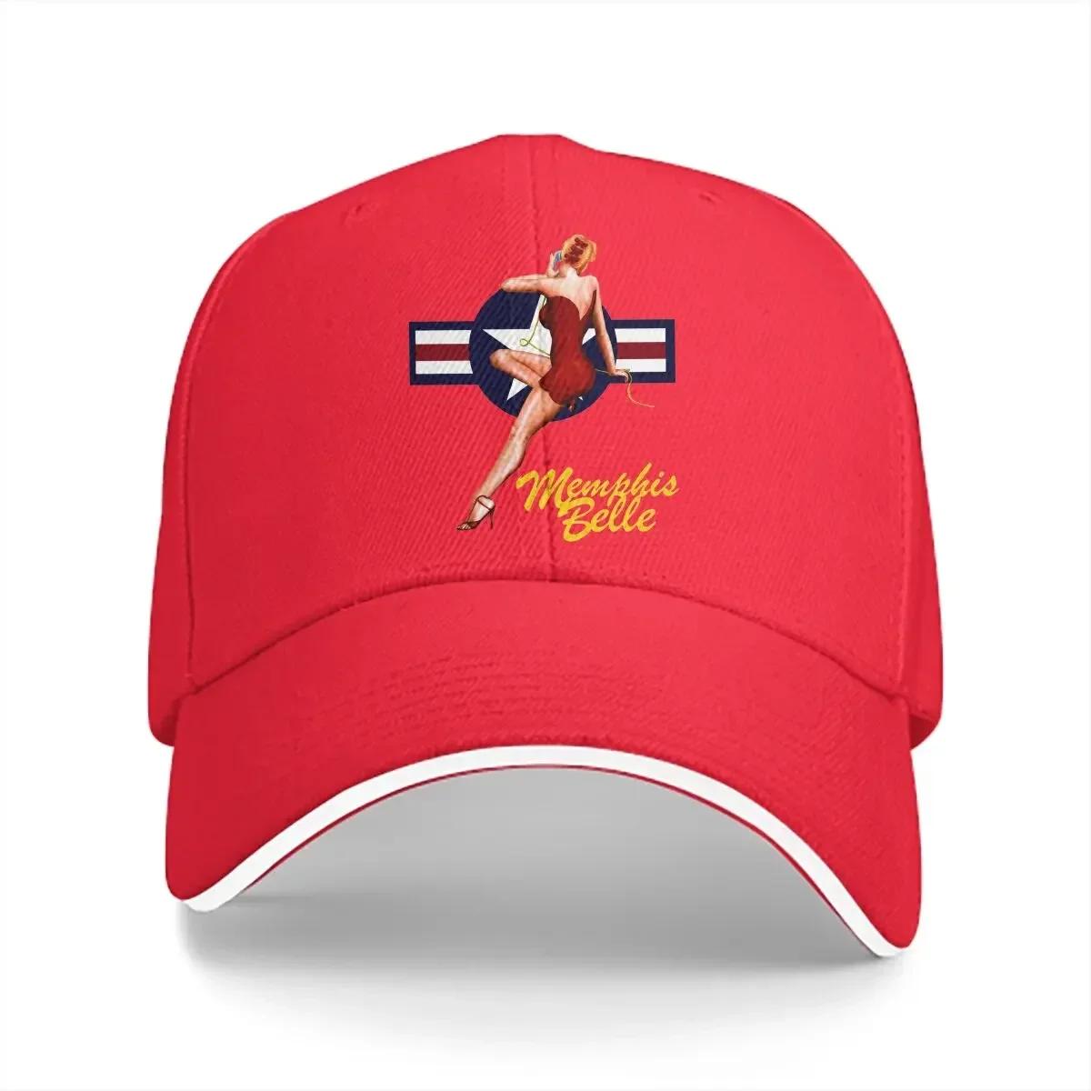 

The Memphis Belle Pin Up Girl Baseball Cap Unisex Hats Visor Protection Snapback Gifts Caps 56-58cm