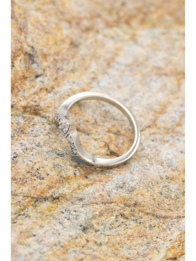 Türkis-Diamant-Ring-Set: Einzigartige dreiteilige Schmuckkollektion.