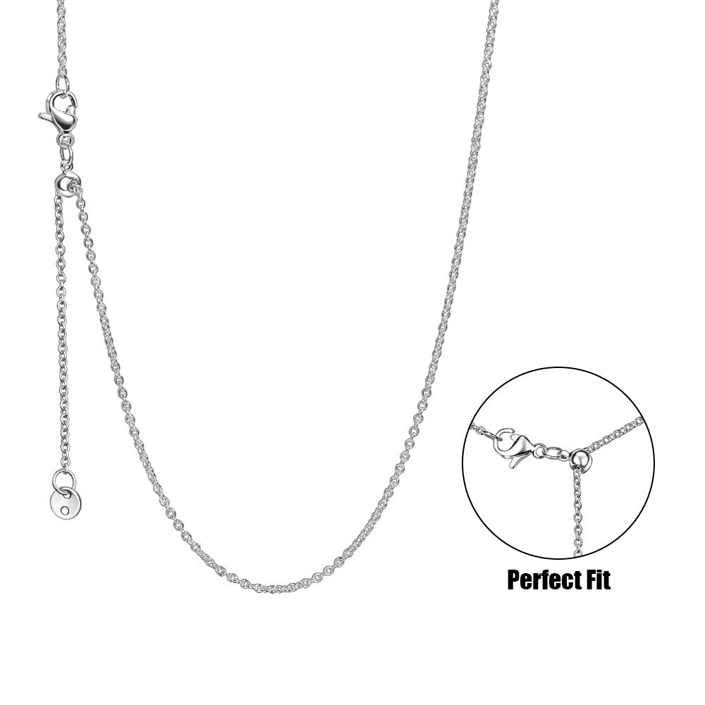 S925 Silver Minimalist Necklace for Women Elegant Rose Gold Chain Party Jewelry Gift