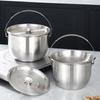 with Filter Mesh Lard Filter Pot 316 Stainless Steel Grease Container Soup Pot  Kitchen Gadgets