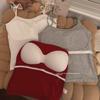 Dopamine Lace-Up Camisole with Chest Pads: Women's Slim Fit Summer Vest